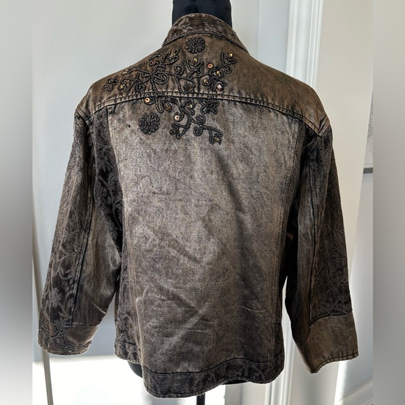 ✨VTG✨Coldwater Creek Women's Brown &
Orange Jacket Embroidered & Sequins Size PL - Picture 9 of 11